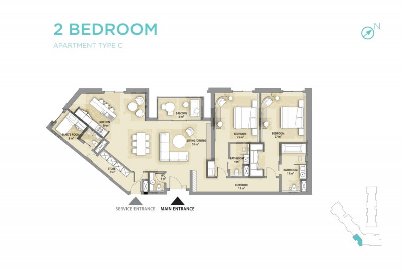 Апартаменты в ОАЭ, на Перл Джумейра