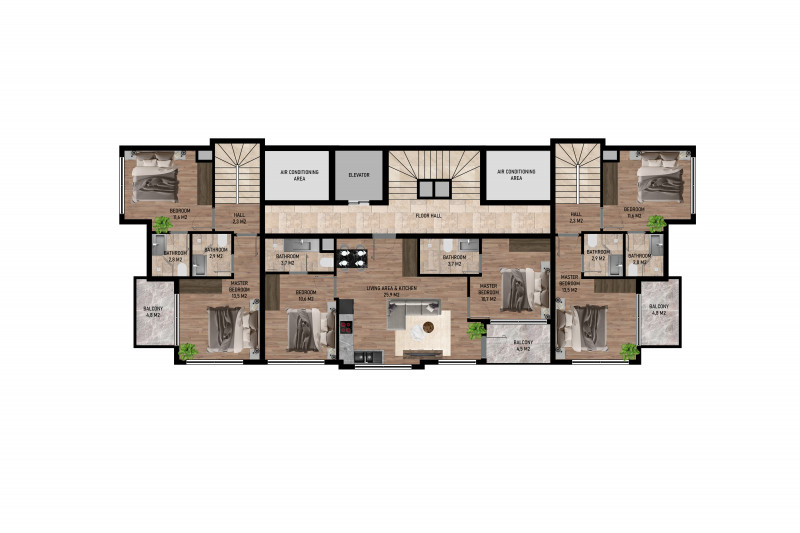 Apartment in Turkey, in Oba