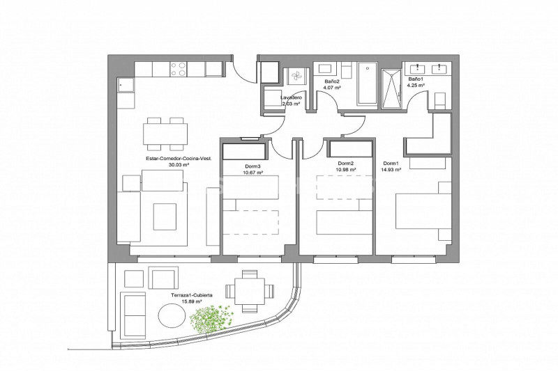 Пентхаус в Испании, в Торремолиносе