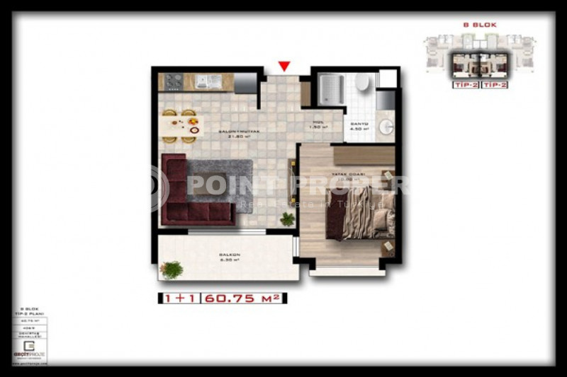 Апартаменты в Турции, в Демирташе