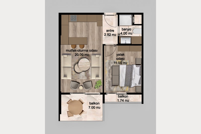 Апартаменты в Турции, в Чешмели