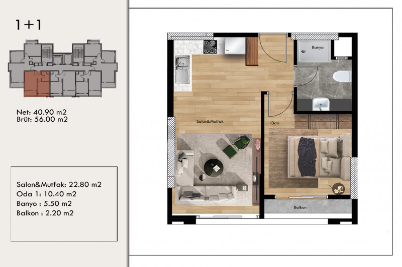 Апартаменты в Турции, в Тедже