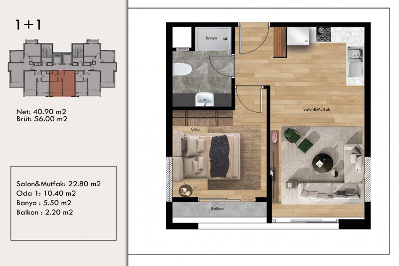 Апартаменты в Турции, в Тедже