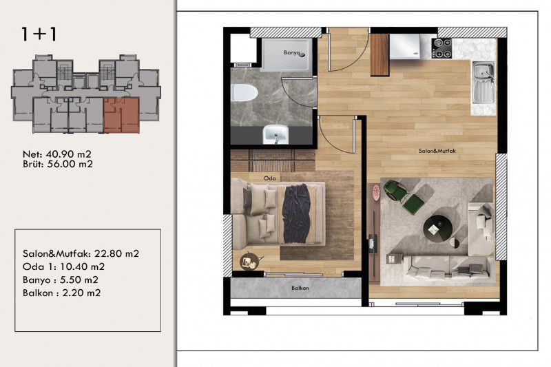 Апартаменты в Турции, в Тедже