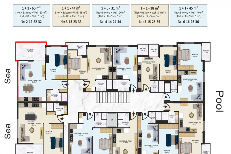 Апартаменты в Турции, в Аланье